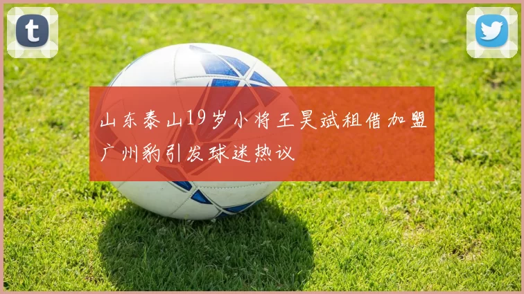 山东泰山19岁小将王昊斌租借加盟广州豹引发球迷热议